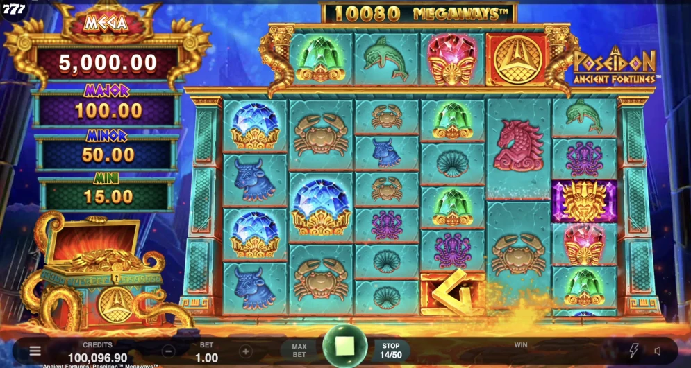 Ancient Fortunes Poseidon Megaways Slot