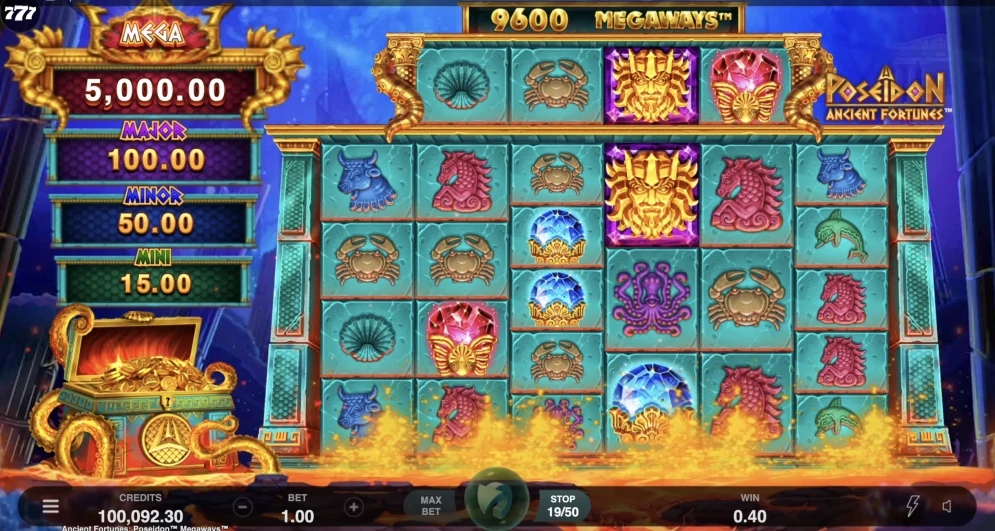 Ancient Fortunes Poseidon Megaways Slot