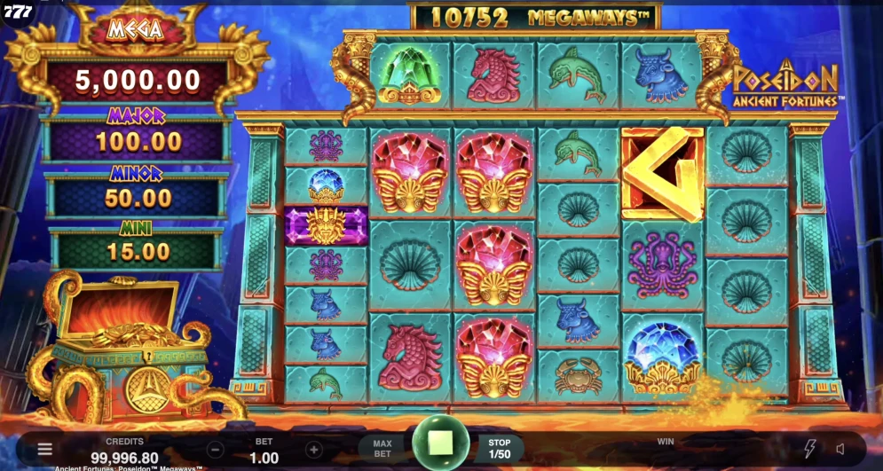 Ancient Fortunes Poseidon Megaways