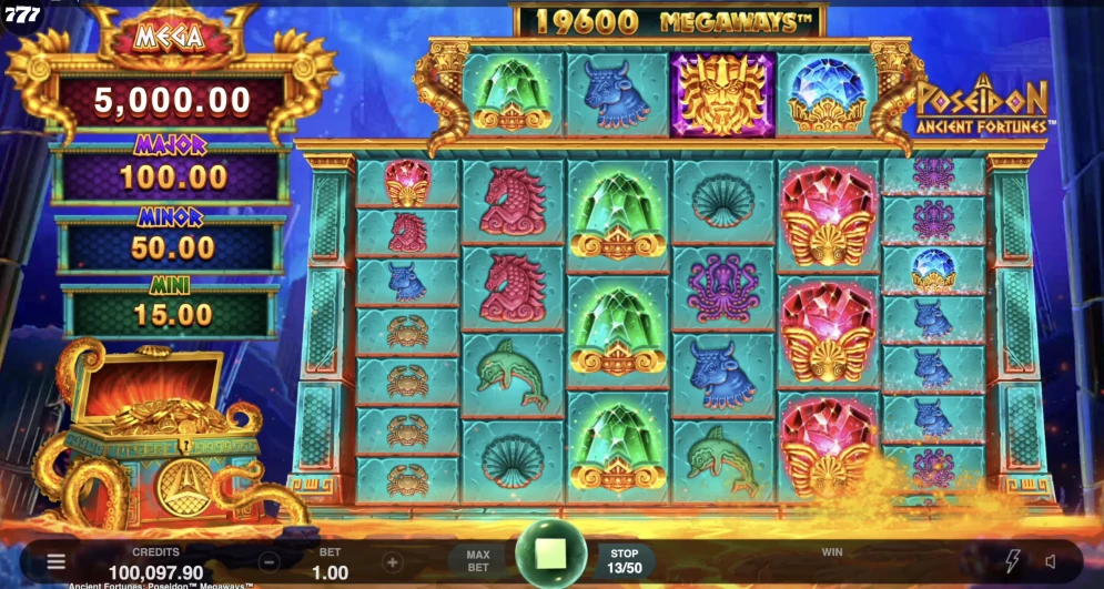 Ancient Fortunes Poseidon Megaways Slot